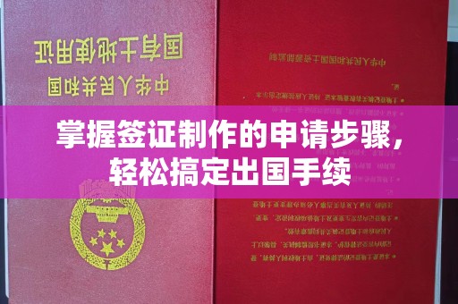 积石山掌握签证制作的申请步骤，轻松搞定出国手续