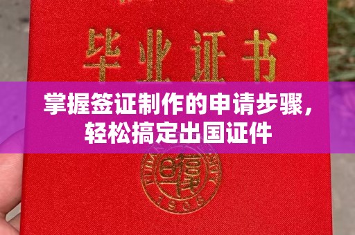积石山掌握签证制作的申请步骤，轻松搞定出国证件