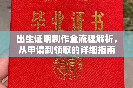 积石山出生证明制作全流程解析，从申请到领取的详细指南